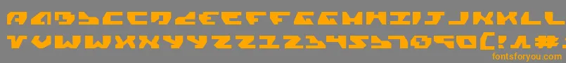 GyrfalconExpanded Font – Orange Fonts on Gray Background