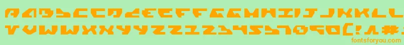 GyrfalconExpanded Font – Orange Fonts on Green Background