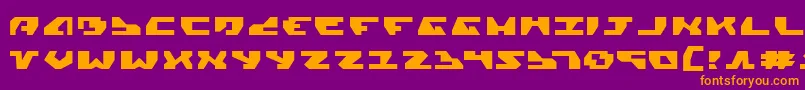 GyrfalconExpanded Font – Orange Fonts on Purple Background