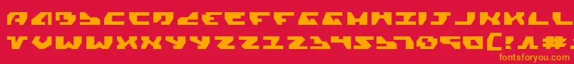 GyrfalconExpanded Font – Orange Fonts on Red Background