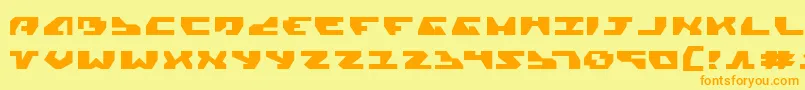 GyrfalconExpanded Font – Orange Fonts on Yellow Background