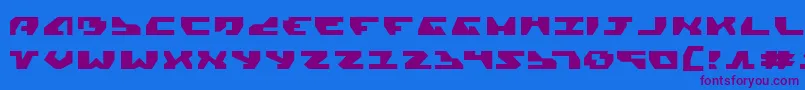 GyrfalconExpanded Font – Purple Fonts on Blue Background