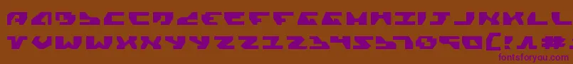 GyrfalconExpanded Font – Purple Fonts on Brown Background