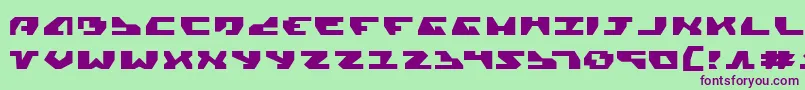 GyrfalconExpanded Font – Purple Fonts on Green Background