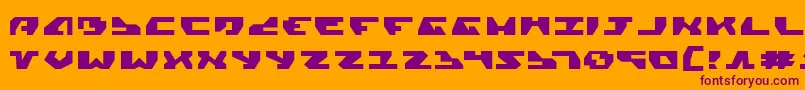 GyrfalconExpanded Font – Purple Fonts on Orange Background
