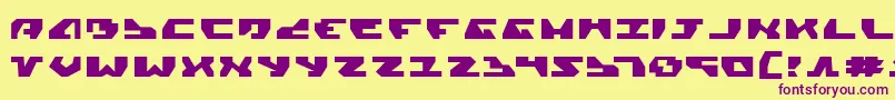 GyrfalconExpanded Font – Purple Fonts on Yellow Background
