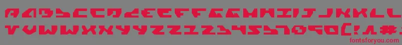GyrfalconExpanded Font – Red Fonts on Gray Background