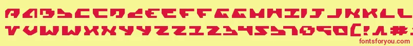 フォントGyrfalconExpanded – 赤い文字の黄色い背景