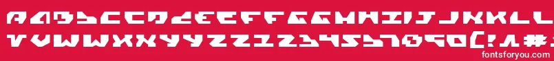 GyrfalconExpanded Font – White Fonts on Red Background