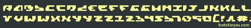 GyrfalconExpanded Font – Yellow Fonts on Black Background