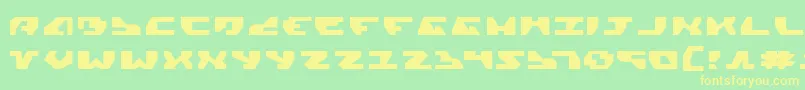 GyrfalconExpanded Font – Yellow Fonts on Green Background