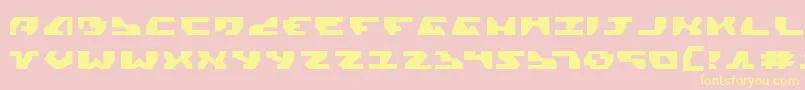 GyrfalconExpanded Font – Yellow Fonts on Pink Background