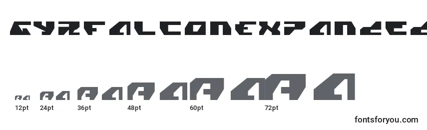 GyrfalconExpanded Font Sizes