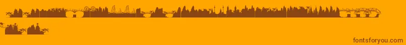 GoodLife Font – Brown Fonts on Orange Background