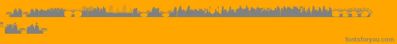 GoodLife Font – Gray Fonts on Orange Background
