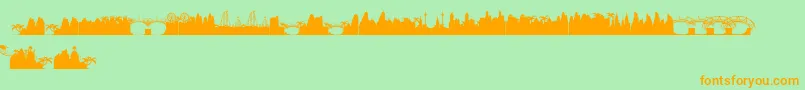 GoodLife Font – Orange Fonts on Green Background