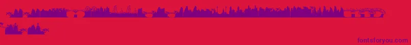GoodLife Font – Purple Fonts on Red Background