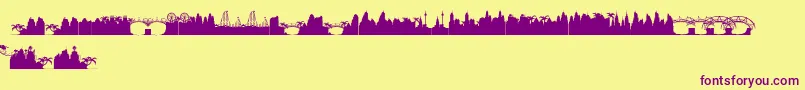 GoodLife Font – Purple Fonts on Yellow Background