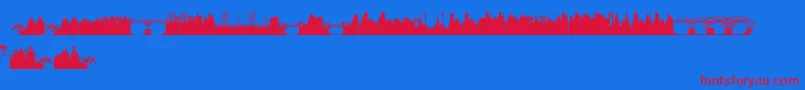 GoodLife Font – Red Fonts on Blue Background