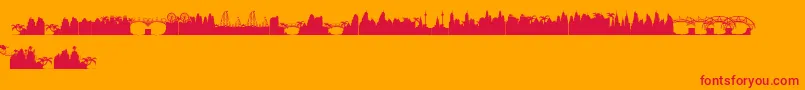 GoodLife Font – Red Fonts on Orange Background