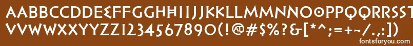 Шрифт PfhellenicaserifproBold – белые шрифты на коричневом фоне