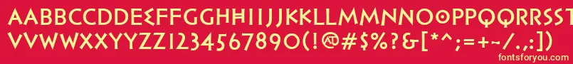 PfhellenicaserifproBold Font – Yellow Fonts on Red Background