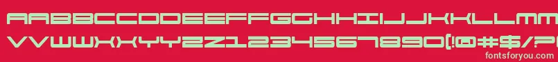 911PorschaBold Font – Green Fonts on Red Background