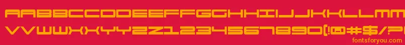 911PorschaBold Font – Orange Fonts on Red Background