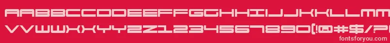 911PorschaBold Font – Pink Fonts on Red Background