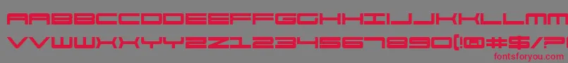 911PorschaBold Font – Red Fonts on Gray Background