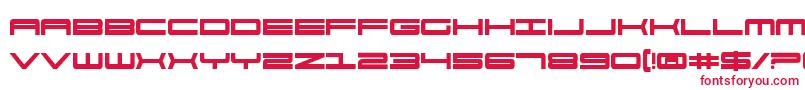 911PorschaBold Font – Red Fonts on White Background