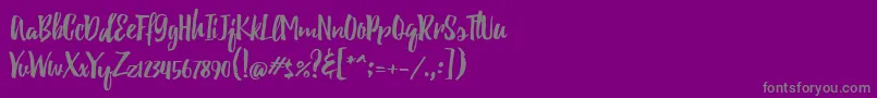 Beacon-Schriftart – Graue Schriften auf violettem Hintergrund