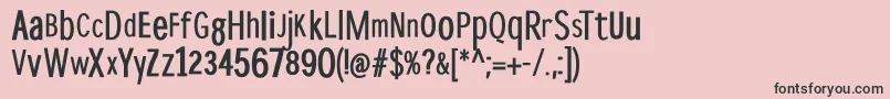 DispropBold-Schriftart – Schwarze Schriften auf rosa Hintergrund
