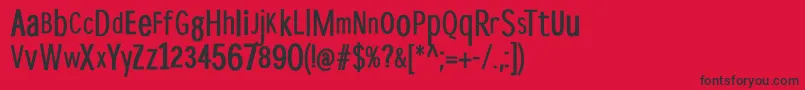 DispropBold Font – Black Fonts on Red Background
