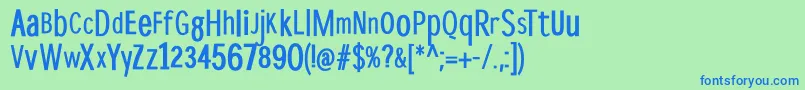 DispropBold Font – Blue Fonts on Green Background