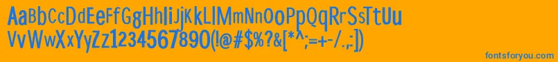 DispropBold Font – Blue Fonts on Orange Background