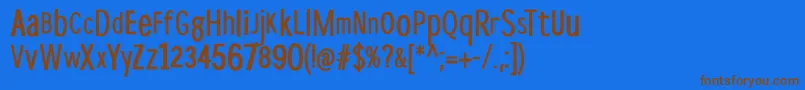 DispropBold Font – Brown Fonts on Blue Background