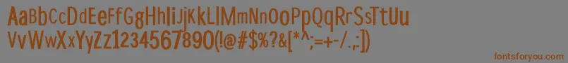DispropBold-Schriftart – Braune Schriften auf grauem Hintergrund