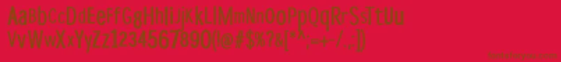 DispropBold Font – Brown Fonts on Red Background