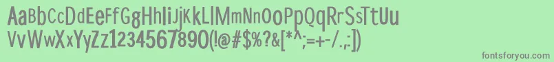 DispropBold Font – Gray Fonts on Green Background