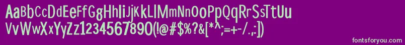 DispropBold Font – Green Fonts on Purple Background