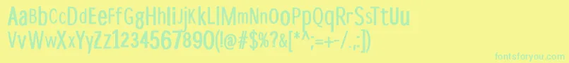More about DispropBold Font DispropBold Font – Green Fonts on Yellow Background