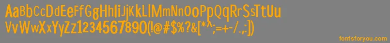 DispropBold-Schriftart – Orangefarbene Schriften auf grauem Hintergrund