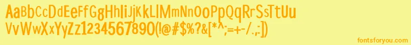DispropBold Font – Orange Fonts on Yellow Background