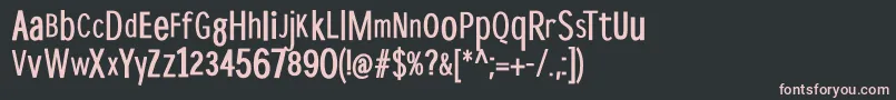 フォントDispropBold – 黒い背景にピンクのフォント