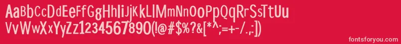 DispropBold Font – Pink Fonts on Red Background