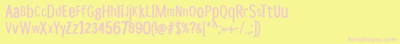 DispropBold Font – Pink Fonts on Yellow Background