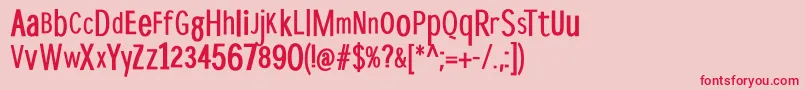 DispropBold Font – Red Fonts on Pink Background