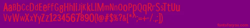 DispropBold Font – Red Fonts on Purple Background