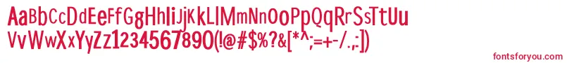 DispropBold Font – Red Fonts on White Background
